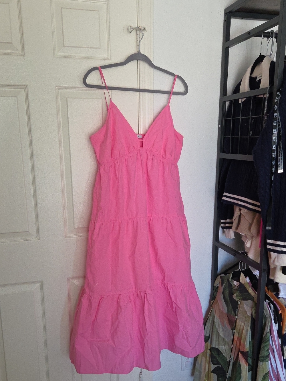 RAILS Avril Hot Pink Spaghetti-Strap Maxi Dress Large - Picture 6 of 13